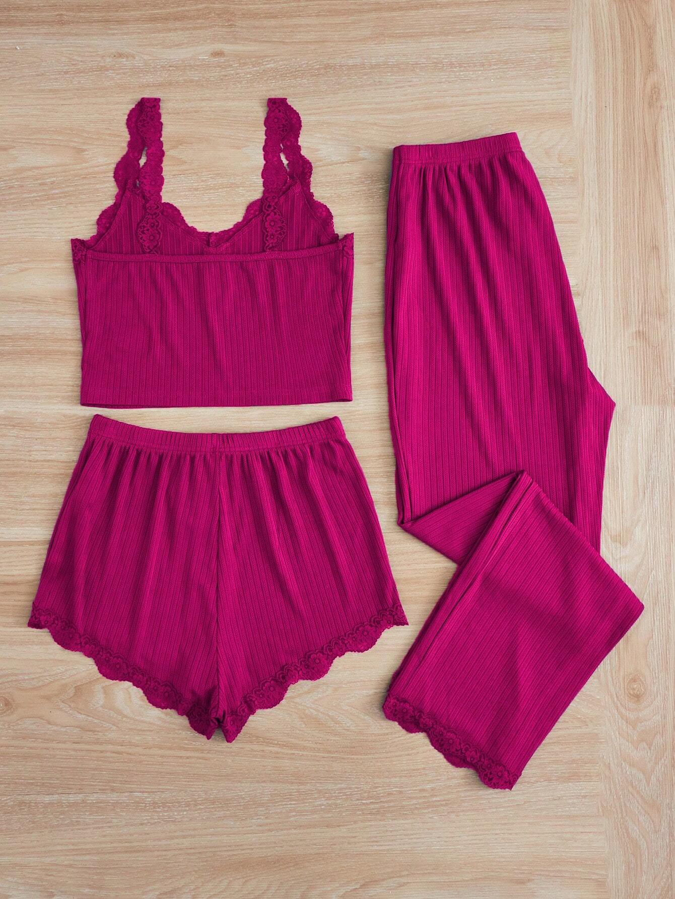 Ensemble de pyjama femme 3 Pcs