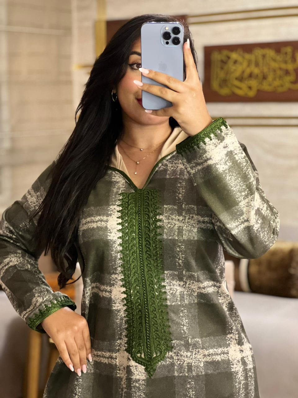 Jellaba d’Hiver en Fodan à Carreaux