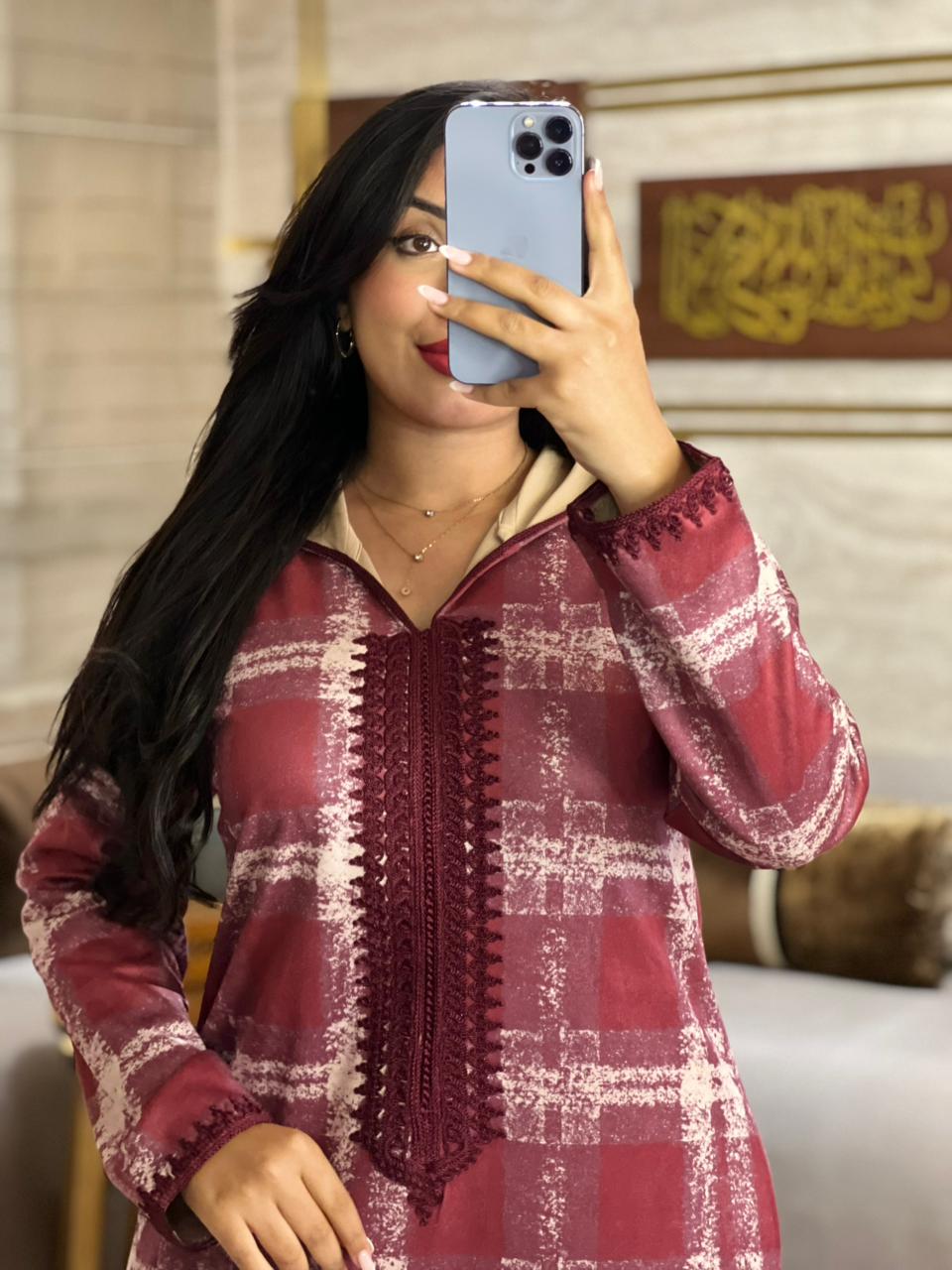 Jellaba d’Hiver en Fodan à Carreaux