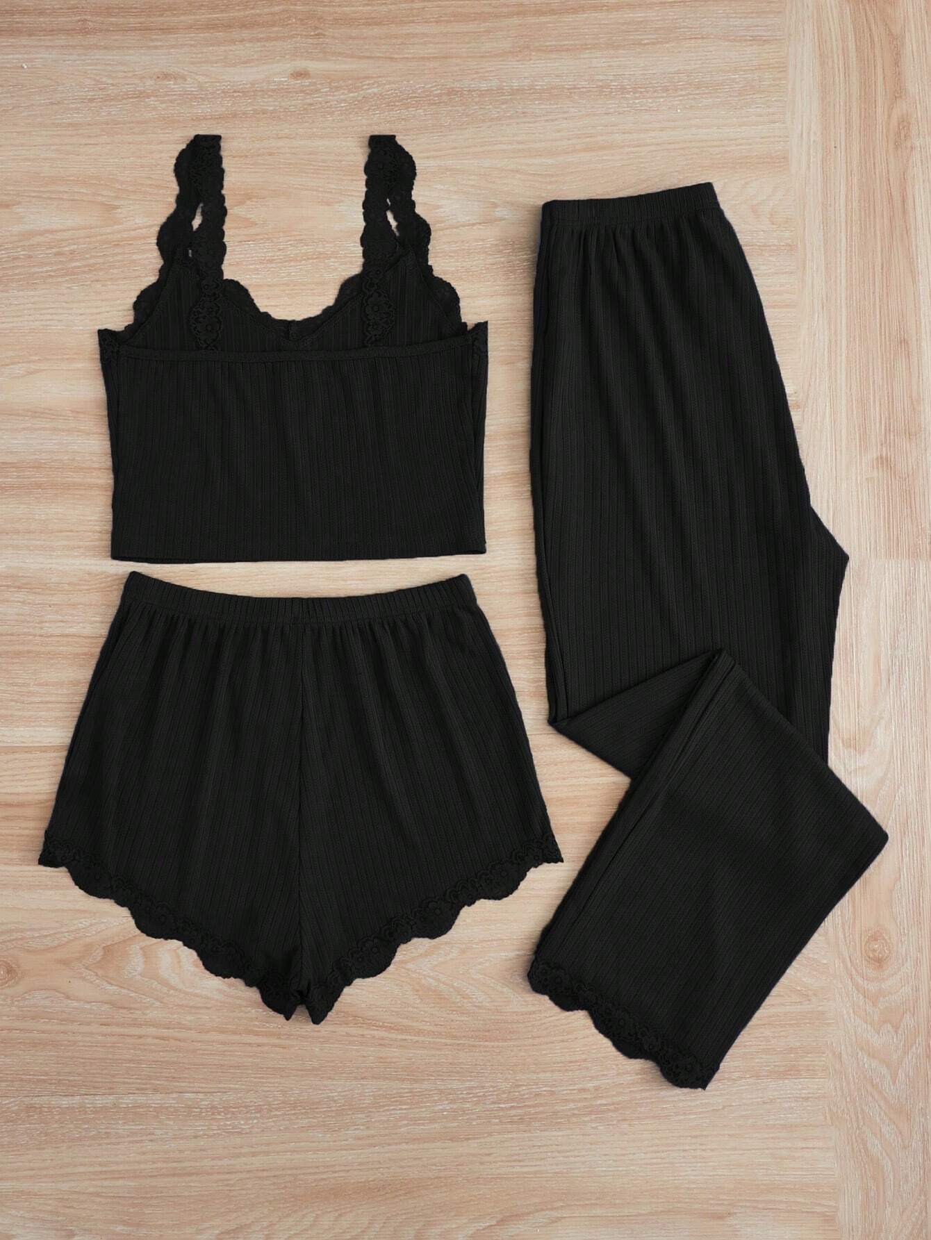 Ensemble de pyjama femme 3 Pcs