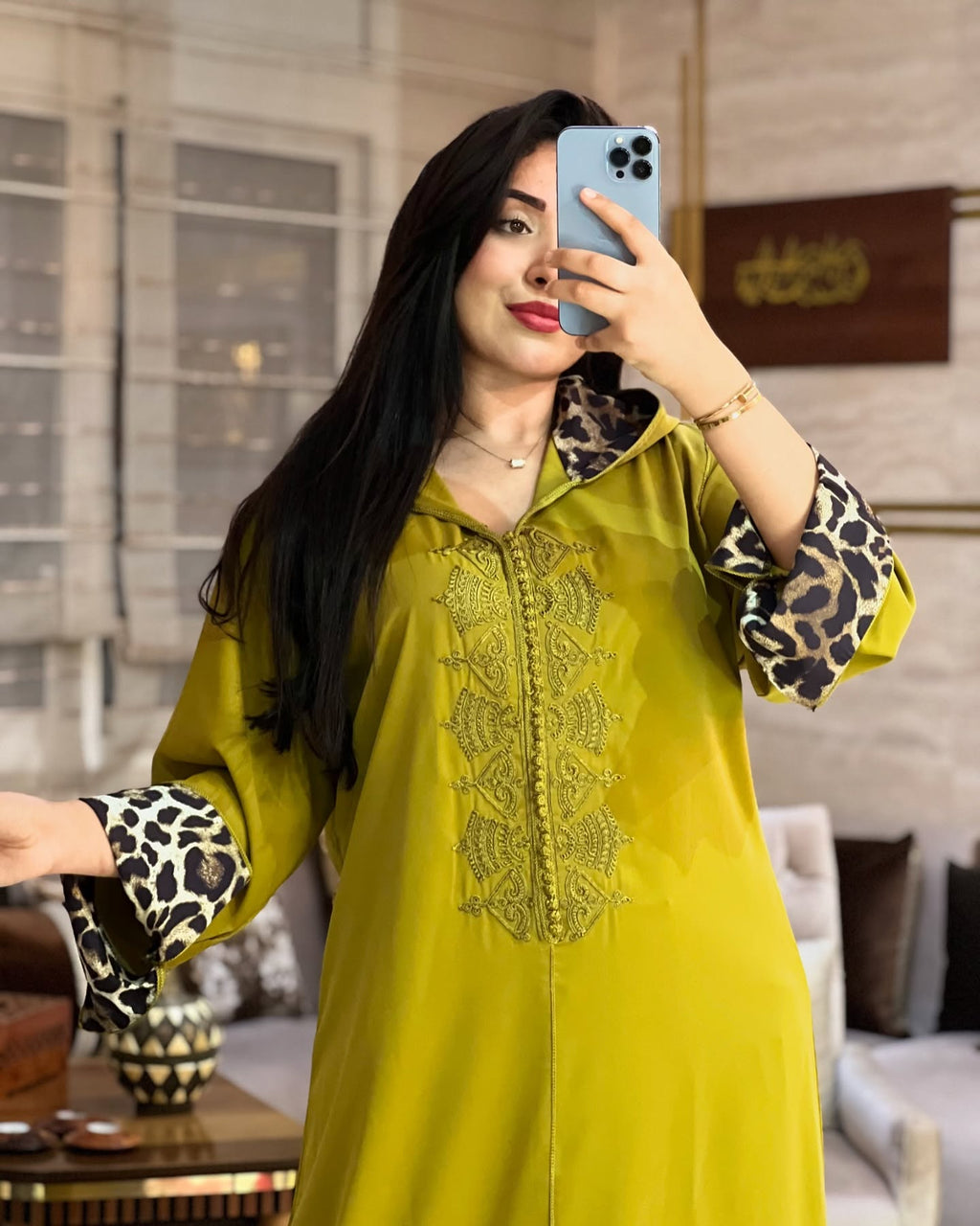 Jellaba Moderne Dégradé Style Tigre – REF 0745