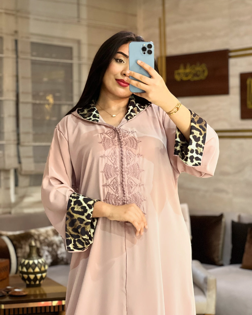 Jellaba Moderne Dégradé Style Tigre – REF 0745