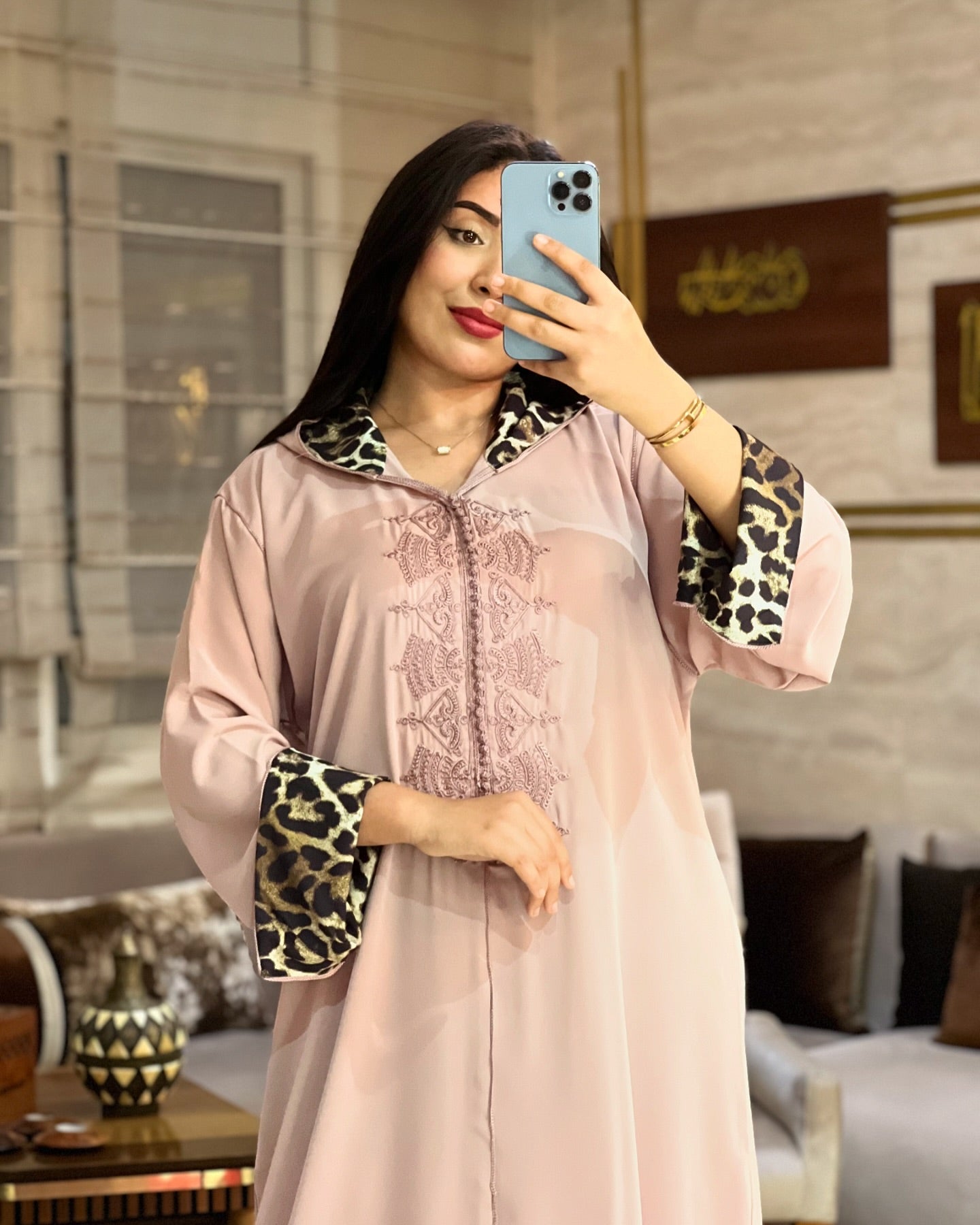 Jellaba Moderne Dégradé Style Tigre – REF 0745