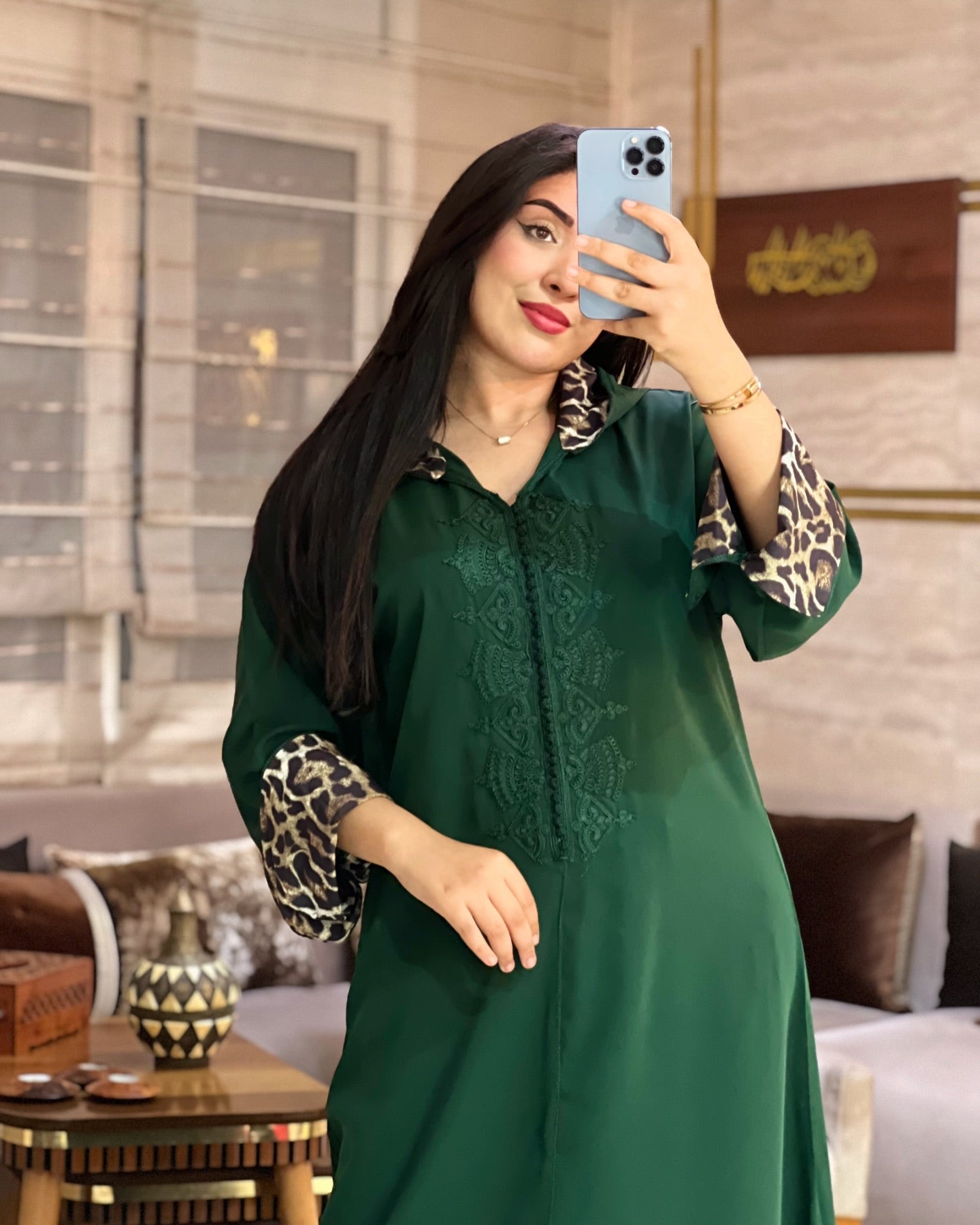 Jellaba Moderne Dégradé Style Tigre – REF 0745